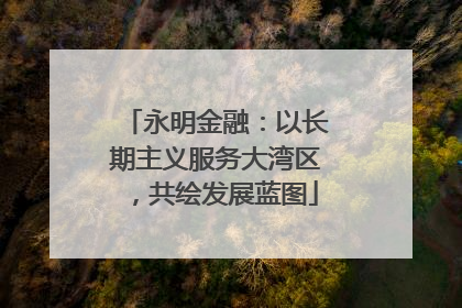 永明金融：以长期主义服务大湾区，共绘发展蓝图