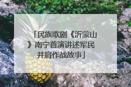 民族歌剧《沂蒙山》南宁首演讲述军民并肩作战故事