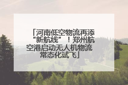 河南低空物流再添“新航线”！郑州航空港启动无人机物流常态化试飞