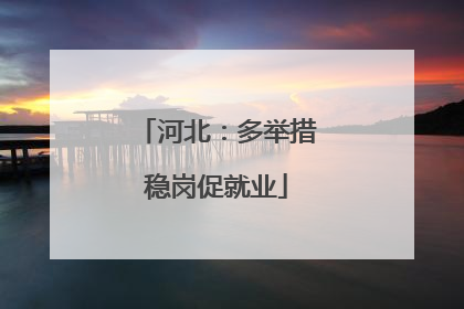 河北：多举措稳岗促就业
