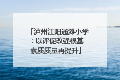 泸州江阳通滩小学：以评促改强根基 素质质量再提升