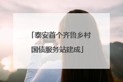泰安首个齐鲁乡村国债服务站建成