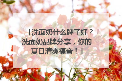 洗面奶什么牌子好？洗面奶品牌分享，你的夏日清爽福音！