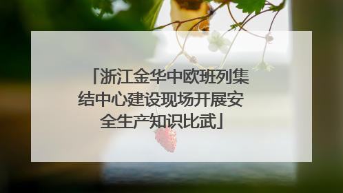 浙江金华中欧班列集结中心建设现场开展安全生产知识比武
