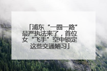 浦东“一圈一路”最严执法来了，首位女“飞手”空中锁定这些交通陋习