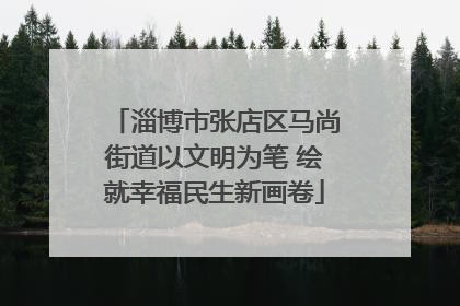 淄博市张店区马尚街道以文明为笔 绘就幸福民生新画卷