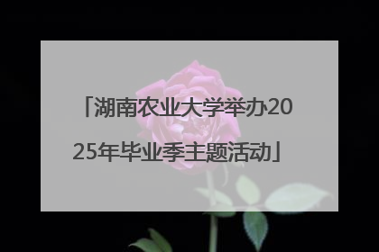 湖南农业大学举办2025年毕业季主题活动