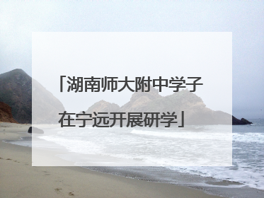 湖南师大附中学子在宁远开展研学