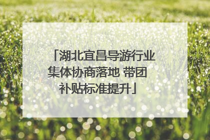 湖北宜昌导游行业集体协商落地 带团补贴标准提升