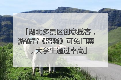 湖北多景区创意揽客，游客背《离骚》可免门票，大学生通过率高