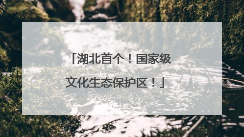 湖北首个！国家级文化生态保护区！