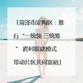 菏泽市定陶区：推行“一统领 三统筹” 跨村联建模式 带动片区共同富裕