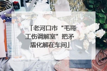 老河口市“毛哥工伤调解室”把矛盾化解在车间