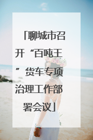聊城市召开“百吨王”货车专项治理工作部署会议