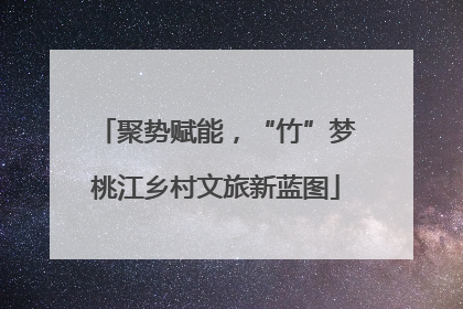 聚势赋能，“竹”梦桃江乡村文旅新蓝图