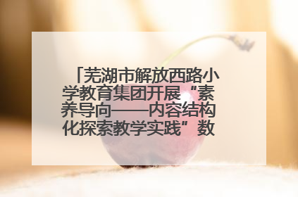 芜湖市解放西路小学教育集团开展“素养导向——内容结构化探索教学实践”数学专题研讨活动