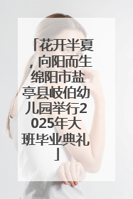 花开半夏，向阳而生 绵阳市盐亭县岐伯幼儿园举行2025年大班毕业典礼