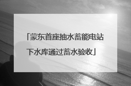 蒙东首座抽水蓄能电站下水库通过蓄水验收