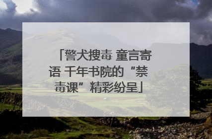 警犬搜毒 童言寄语 千年书院的“禁毒课”精彩纷呈