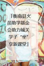 衡南县火苗助学基金会助力城关学子“坐”享新课堂
