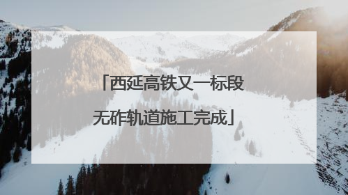 西延高铁又一标段无砟轨道施工完成