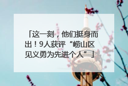这一刻，他们挺身而出！9人获评“崂山区见义勇为先进个人”