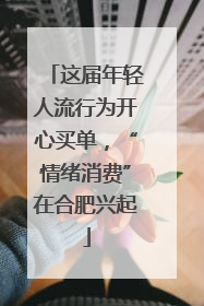 这届年轻人流行为开心买单，“情绪消费”在合肥兴起