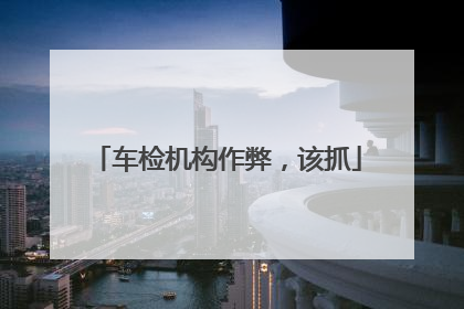 车检机构作弊，该抓