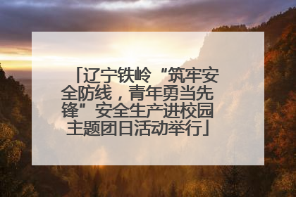 辽宁铁岭“筑牢安全防线，青年勇当先锋”安全生产进校园主题团日活动举行