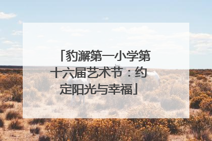 豹澥第一小学第十六届艺术节：约定阳光与幸福