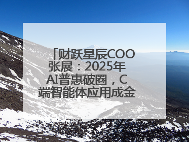 财跃星辰COO张展：2025年AI普惠破圈，C端智能体应用成金融转型关键