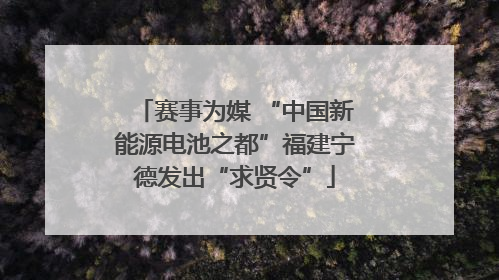 赛事为媒 “中国新能源电池之都”福建宁德发出“求贤令”