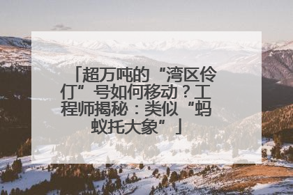 超万吨的“湾区伶仃”号如何移动？工程师揭秘：类似“蚂蚁托大象”