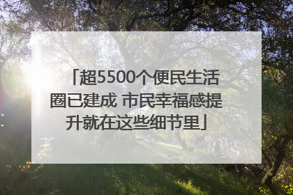 超5500个便民生活圈已建成 市民幸福感提升就在这些细节里