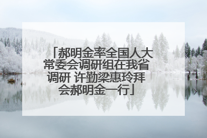 郝明金率全国人大常委会调研组在我省调研 许勤梁惠玲拜会郝明金一行