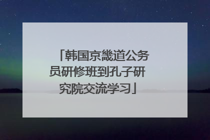 韩国京畿道公务员研修班到孔子研究院交流学习