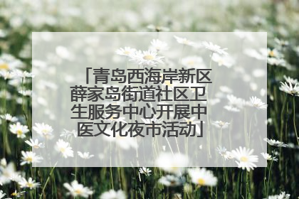 青岛西海岸新区薛家岛街道社区卫生服务中心开展中医文化夜市活动