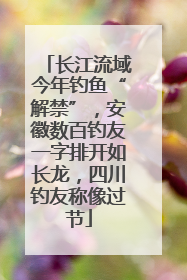 长江流域今年钓鱼“解禁”，安徽数百钓友一字排开如长龙，四川钓友称像过节