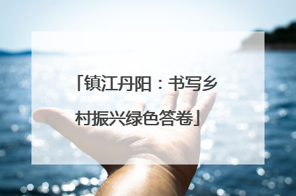 镇江丹阳：书写乡村振兴绿色答卷
