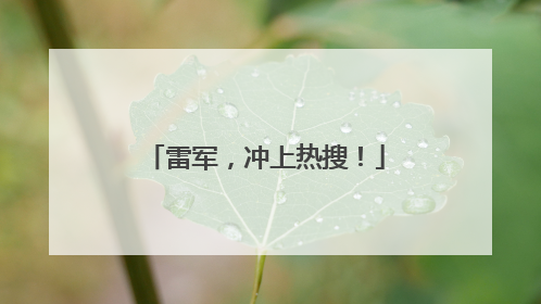 雷军，冲上热搜！
