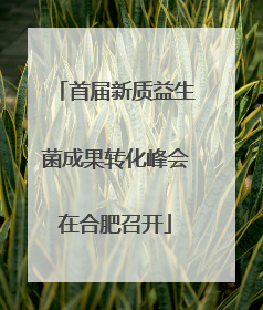 首届新质益生菌成果转化峰会在合肥召开