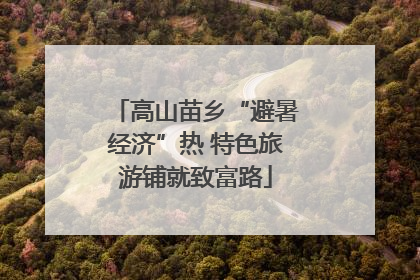 高山苗乡“避暑经济”热 特色旅游铺就致富路