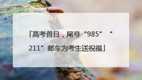 高考首日，尾号“985”“211”邮车为考生送祝福