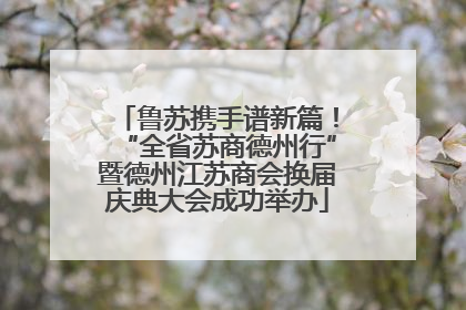 鲁苏携手谱新篇！“全省苏商德州行”暨德州江苏商会换届庆典大会成功举办