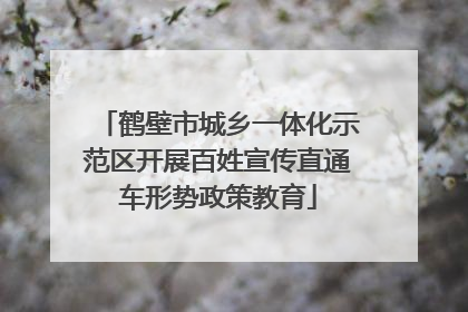 鹤壁市城乡一体化示范区开展百姓宣传直通车形势政策教育