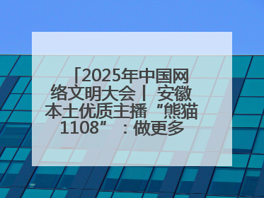 2025年中国网络文明大会丨 安徽本土优质主播“熊猫1108”：做更多正能量的事情 带给大家快乐