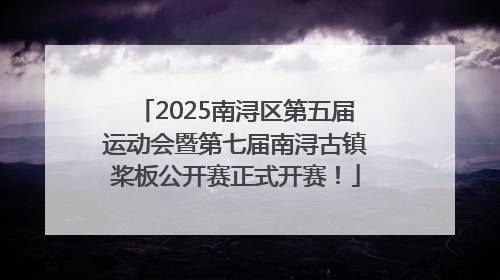 2025南浔区第五届运动会暨第七届南浔古镇桨板公开赛正式开赛！