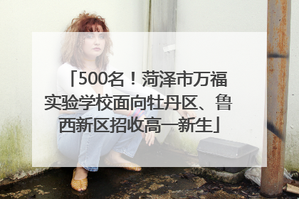 500名！菏泽市万福实验学校面向牡丹区、鲁西新区招收高一新生