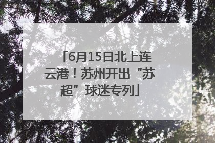 6月15日北上连云港！苏州开出“苏超”球迷专列