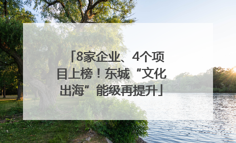 8家企业、4个项目上榜！东城“文化出海”能级再提升